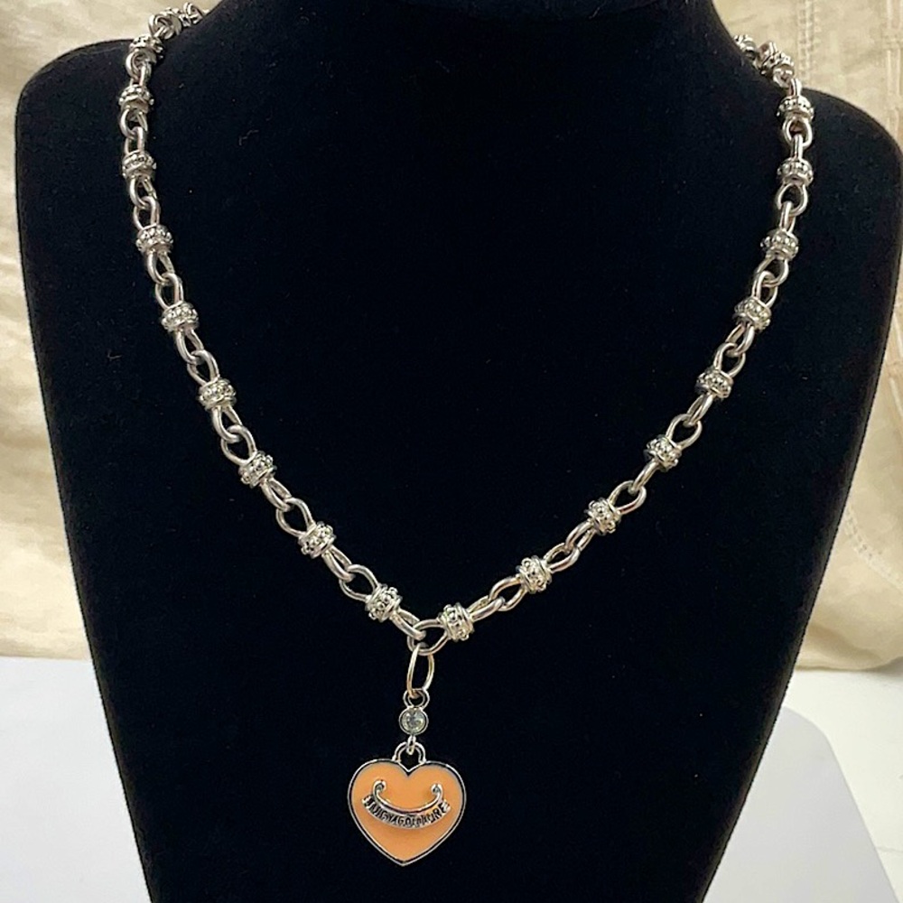 Vtg. 18” Juicy Couture Silver Necklace Of Crowns With  Lobster Claw Closure